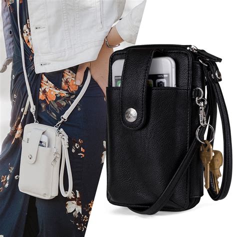 rfid blocking crossbody wallet for cell phone passport credit cards|rfid crossbody cell phone purse.